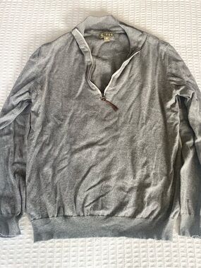 TSG Gray Quarter-Zip cotton cashmere Sweater size medium